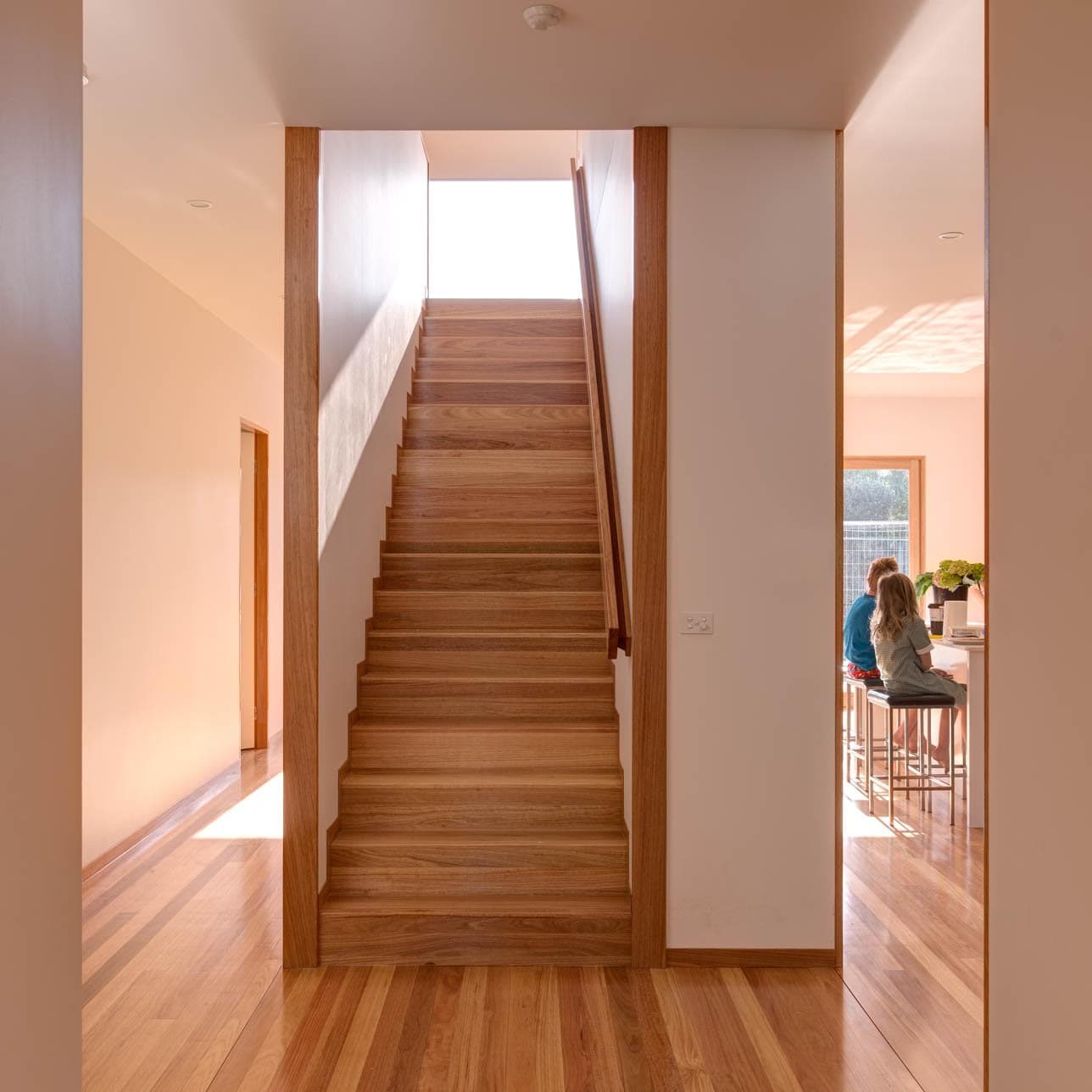 Interior stair with the children's spaces beyond